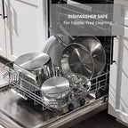 T-fal Gourmet 15-Piece Stainless Steel Cookware Set, Pots and Pans Cooking Set - Image 9