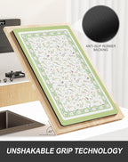 Rnivvi Dish Drying Mat for Kitchen Counter, 12 x 19" Cute Flower Theme Super - Image 5