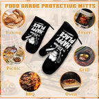 Funny Oven Mitts and Pot Holders Set, The Kitchen is My Happy Place Kitchen - Image 5