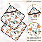 Funny Sloth Pot Holder Set of 2, Heat Resistant Potholders Oven Hot Pads - Image 4