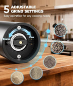 Electric Salt and Pepper Grinder Set - Image 5