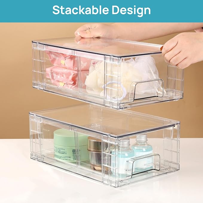 Vtopmart 8 Pack Stackable Storage Drawers, Easily Assemble Containers - Image 7