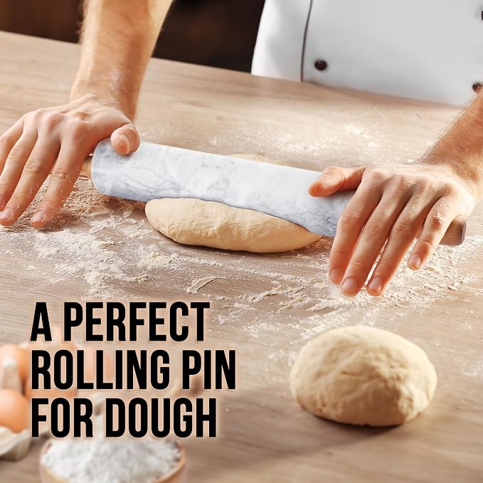 Zulay Kitchen 17-Inch Marble Rolling Pin - Image 2