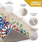Independence Day Dish Drying Mat 18x24 inch Patriotic Love Heart Fast Dry - Image 4