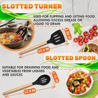 14 PCs Black Silicone Cooking Utensils Set - Image 6