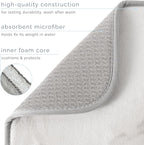 S&T INC. Dish Drying Mat XL, 18” x 24”, Absorbent Microfiber Kitchen Counter Mat - Image 3