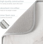S&T INC. Dish Drying Mat, 16” x 18”, Absorbent Microfiber Kitchen Counter Mat - Image 3