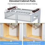Under Sink Organizer, 2 Tier Pull Out Under Cabinet Organizer Shelf - Image 3