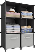 6-Cube Storage Organizer, Closet Organizer Storage Cabinet Shelf Bookcase by DecorateYourHome