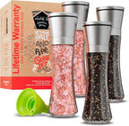 Home EC Original Stainless Steel Sea Salt and Pepper Grinder Set of 4 by HOMEEC