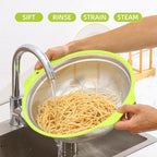 Colander Stainless Steel Microporous, 4QT Large Capacity Rice Strainer - Image 6