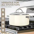 MICHELANGELO Stock Pot with Lid, Nonstick Cooking Pot, 5 Quart Soup Pot with Lid - Image 4