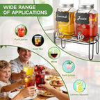 1 Gallon Glass Drink Dispensers - Image 6