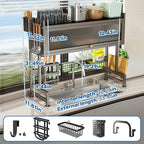 Hdrriozu Over the Sink Dish Drainer Drying Rack 3 Tier Over Sink Dish rack - Image 6