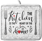 White Kitchen Dish Drying Mat 16x18 Inch Knife Fork Dish Drainer Rack Mats by Giwawa
