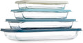 COOK WITH COLOR 8-Piece Deep Glass Baking Dish Set with Plastic Lids – by CookwithColor