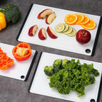 Kikcoin Plastic Cutting Boards for Kitchen, 3-Piece Large Cutting Board Set - Image 4