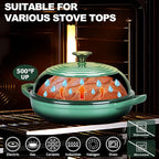 TeamFar Cast Iron Bread Dutch Oven, 6 Qt Enameled Dutch Oven Pot - Image 3