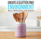 Comfify Wide Mouth Mason Jar Utensil Holder Decorative Kitchenware Organizer - Image 2