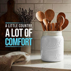 Comfify Wide Mouth Mason Jar Utensil Holder Decorative Kitchenware Organizer - Image 8