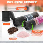 Spice Bounty Pink Himalayan Salt 12.9 oz and Whole Black Pepper 5.8 oz Grinder - Image 2