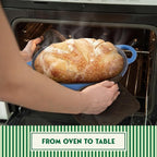 Enameled Cast Iron Bread Oven 2 Qt, Non-Stick Single Loaf Cast Iron Bread Pan - Image 6