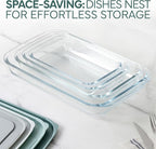 COOK WITH COLOR 8-Piece Deep Glass Baking Dish Set with Plastic Lids – - Image 4