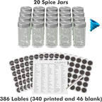Revolving Spice Rack Set with 20 Spice Jars, Kitchen Spice Tower Organizer - Image 5