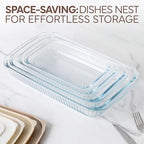 COOK WITH COLOR 8-Piece Deep Glass Baking Dish Set with Plastic Lids – - Image 3