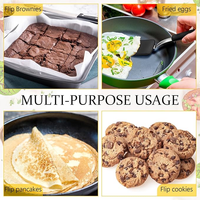 Silicone Cookie Spatula Turner 2 Pack Mini Brownie Spatula Flexible Kitchen - Image 5