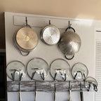 Pmsanzay Cabinet Door Pan Lid Organizer, Wall Mount Pot Lid Rack - Image 5