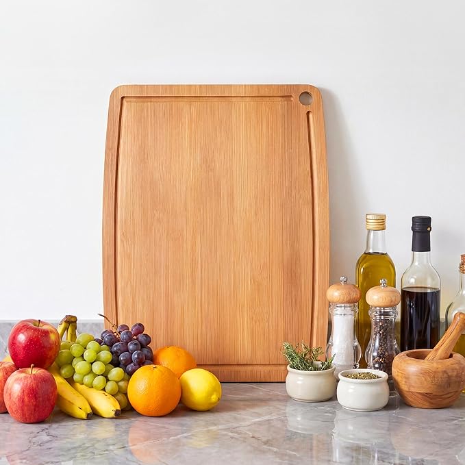 Bamboo Cutting Boards for Kitchen, Carbonized Wood Cutting Board - Image 7