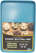 casaWare 3pc Ultimate Commercial Weight Cookie Sheet Set, Two 15 x 10-Inch Pans - Image 3