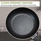Ecolution Easy Clean Ceramic Nonstick Cookware Set, Dishwasher Safe Kitchen - Image 3