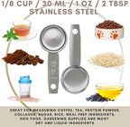 1/8 Cup Stainless Steel Measuring Cup | Sturdy Metal 30 ml | 30 cc | 1 oz | - Image 3