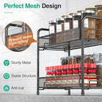 Spice Rack Organizer for Countertop, Xpatee 2-Tier Foldable Metal Rust-Proof - Image 5