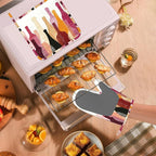 Red Wine Bottle Oven Mitts and Pot Holders Sets Non-Slip Silicone Surface - Image 5