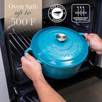 Cast Iron Pot with Lid – Non-Stick Ovenproof Enamelled Casserole Pot, Oven Safe - Image 5