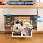 Mustorn 2 Pack Pots and Pans Organizer Under Cabinet, 21.6" Deep Pull Out Pot - Image 2