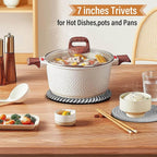 Tidponra Trivet Mats Set for Hot Dishes, 5 Heat Resistant Pot Holders Kitchen - Image 7