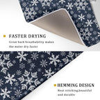 Christmas Dish Drying Mat for Kitchen Counter 24x18 Inch Xmas Snowflake Drying - Image 5