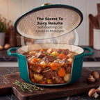 Zulay Kitchen 5 Quart Enameled Cast Iron Dutch Oven Pot - Image 4