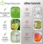 PrepNaturals 5 Pack 30 Oz Glass Meal Prep Containers - Image 5