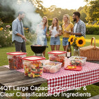 4 Pack 4QT Food Storage Containers - Image 7