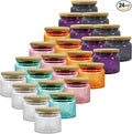 4 oz Colored Mini Glass Jars by LINGSHINE
