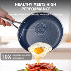Ammeloo Hybrid Stainless Steel Cookware Set, 17-Piece Tri-Ply Pots and Pans Set - Image 9