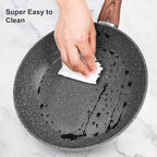 M MELENTA Granite Pots and Pans Set Non Stick, 11 Piece Die-Cast Induction - Image 6