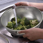 Bokon 3 Pcs Stainless Steel Colander Set Colander Bowl and Sieves 1/3/5 Quart - Image 5