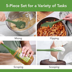 Tovolo Flex Core 5 Piece Silicone Spatula Set Heat Resistant All Silicone - Image 2