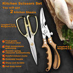 Premium Kitchen Shears 2-Pack Heavy Duty Poultry & Meat Scissors, Bone Shears - Image 2